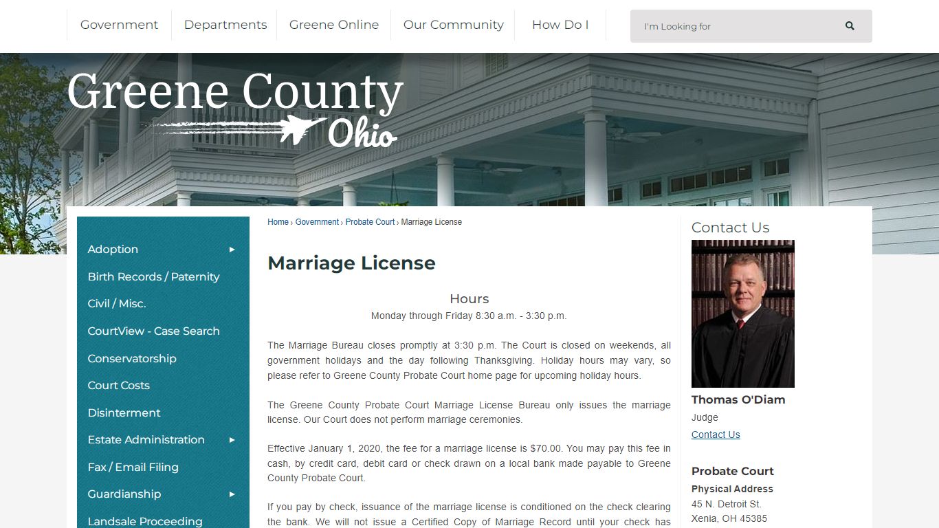 Marriage License | Greene County, OH - Official Website