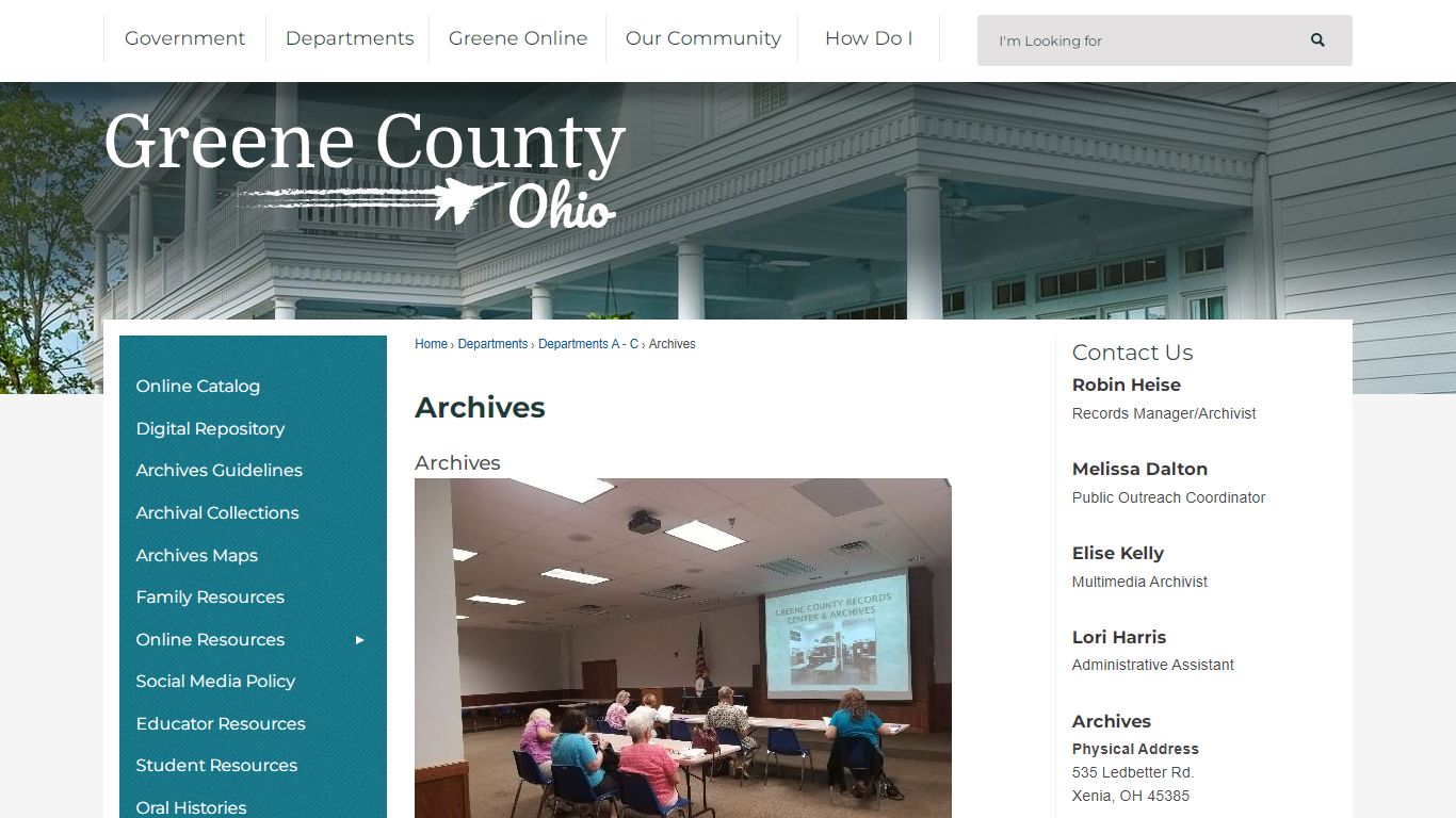 Archives | Greene County, OH - Official Website